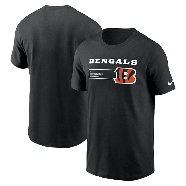 Men's Cincinnati Bengals Black Division Essential T-Shirt